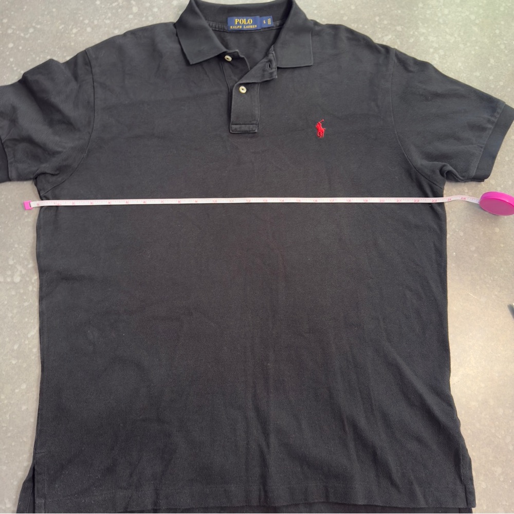 Polo Ralph Lauren Classic Black Short Sleeve Polo Shirt - Size L - Picture 4 of 6